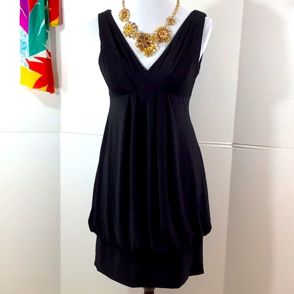 Eliza J black scoop back bubble dress 6